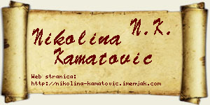 Nikolina Kamatović vizit kartica